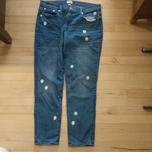 J Crew slim broken in boyfriend jeans